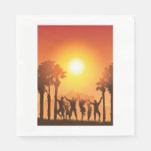 Summer Party-danserend paper Napkins Servet (Voorkant)