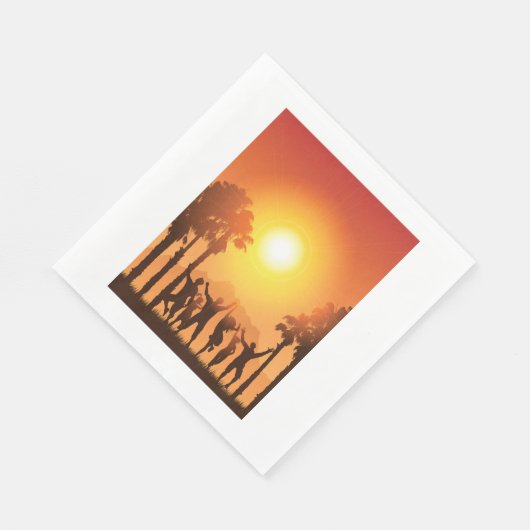 Summer Party-danserend paper Napkins Servet (Hoek)