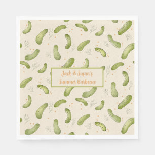 Summer Party Dill Pickle Patroon Papier servet