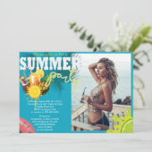 Summer Party Fun ontwerp Kaart (Staand voorkant)