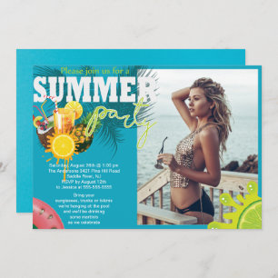 Summer Party Fun ontwerp Kaart