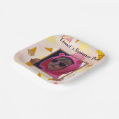 Summer party ice cream papieren bordje (Gebogen)