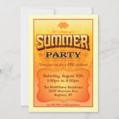 Summer Party Invite - Heldere, warme zonnige kleur Kaart (Voorkant)