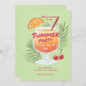Summer Party Kaart (Voorkant / Achterkant)