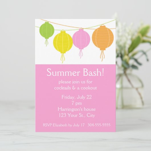 Summer Party Kaart (Staand voorkant)