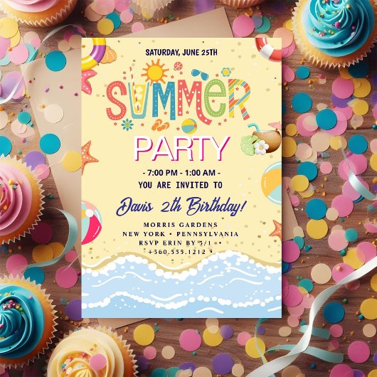Summer Party Kaart