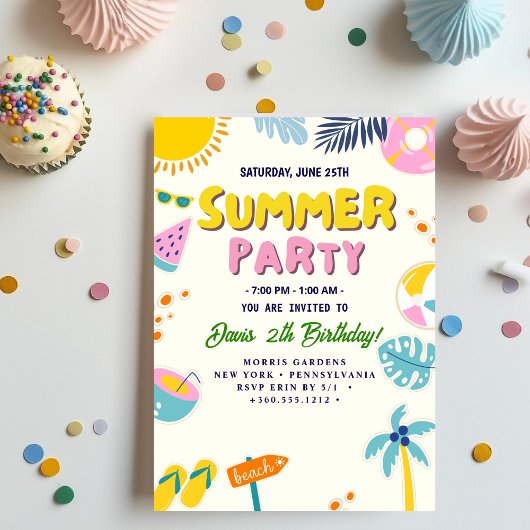Summer Party Kaart