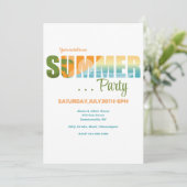 Summer Party Kaart (Staand voorkant)