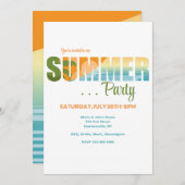 Summer Party Kaart (Voorkant / Achterkant)
