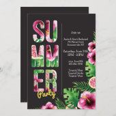 Summer Party Kaart (Voorkant / Achterkant)