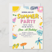 Summer Party Kaart (Voorkant)