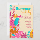 Summer Party Kaart (Voorkant)