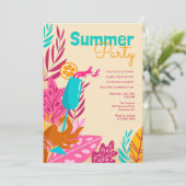 Summer Party Kaart (Staand voorkant)