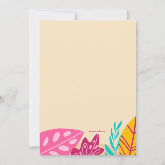 Summer Party Kaart (Achterkant)