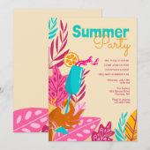 Summer Party Kaart (Voorkant / Achterkant)