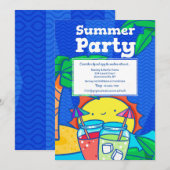 Summer Party Kaart (Voorkant / Achterkant)