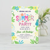 Summer Party Kaart (Staand voorkant)