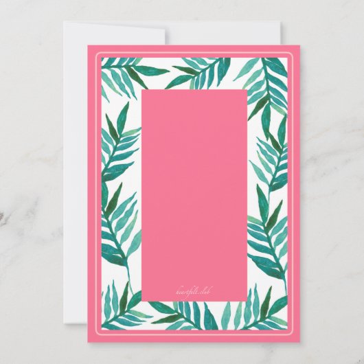 Summer Party Palms Kaart (Achterkant)