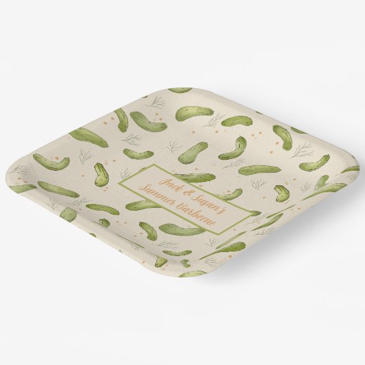 Summer Party Pickle Pattern Paper Bord (Gebogen)