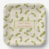 Summer Party Pickle Pattern Paper Bord (Voorkant)