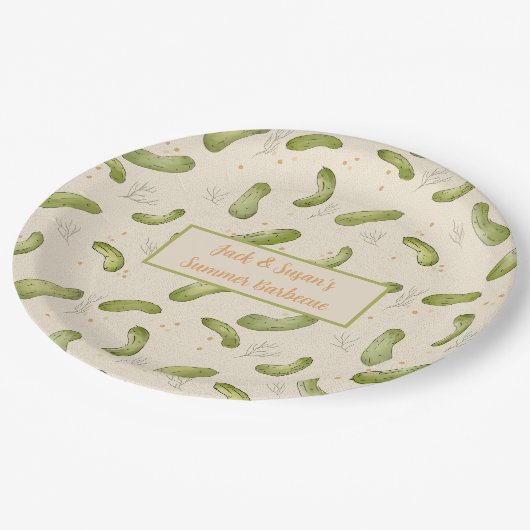 Summer Party Pickle Pattern Paper Bord (Gekanteld)