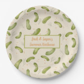 Summer Party Pickle Pattern Paper Bord (Voorkant)