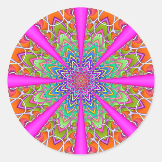 Summer Party Ronde Sticker (Voorkant)