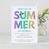 Summer Party, school is uit regenboogjongen Kaart (Staand voorkant)