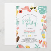 Summer Party Sizzle: Hosting met plezier, smaak Kaart (Voorkant / Achterkant)