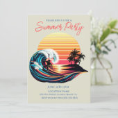 Summer Party - Surfen bij zonsondergang Kaart (Staand voorkant)