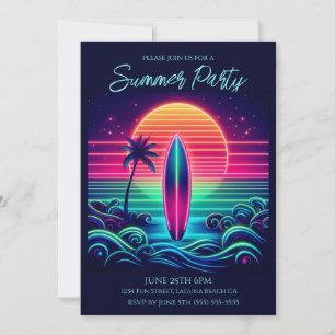Summer Party - Surfen op de Neon Sunset Kaart