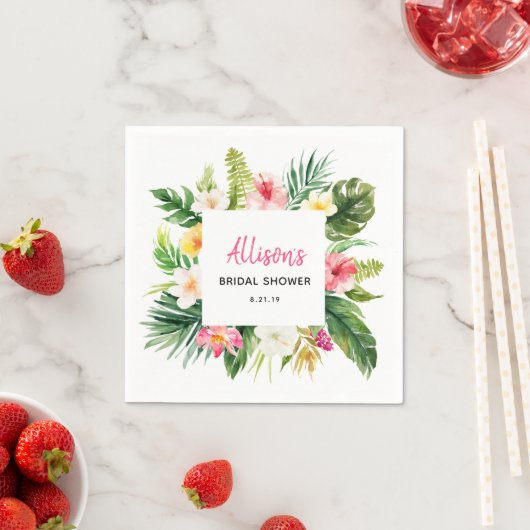 Summer Party Tropical Vrijgezellenfeest Paper Napk Servet (Insitu)