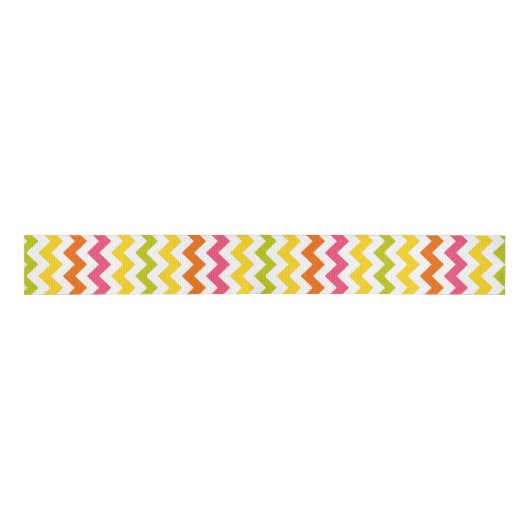 Summer Pastel Chevron Ribbon Grosgrain Lint (Voorkant)