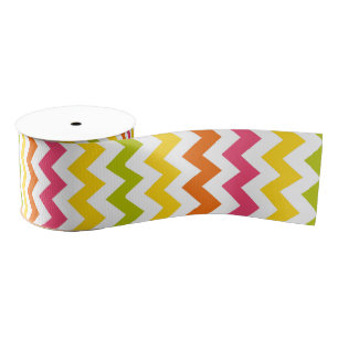 Summer Pastel Chevron Ribbon Grosgrain Lint