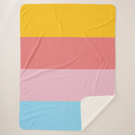Summer pastel color scheme sherpa deken