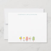 Summer Pastel Ice Cream Personated Stationery Notitiekaartje (Voorkant)