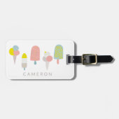 Summer Pastel Ice Cream - persoonlijk Bagagelabel (Voorkant horizontaal)