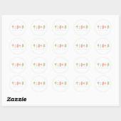Summer Pastel Ice Cream - persoonlijk Ronde Sticker (Vel)