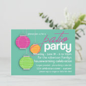 Summer Patio Party Housewarming Invitations Kaart (Staand voorkant)