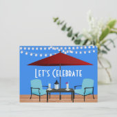 Summer Patio Party Kaart (Staand voorkant)