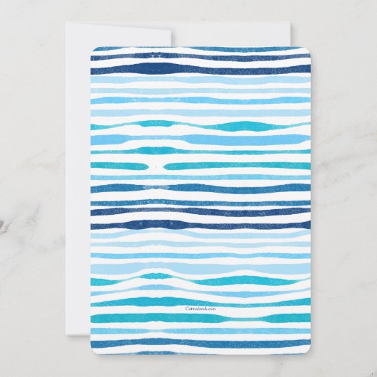 Summer Pattern Baby shower Invitation Kaart (Achterkant)