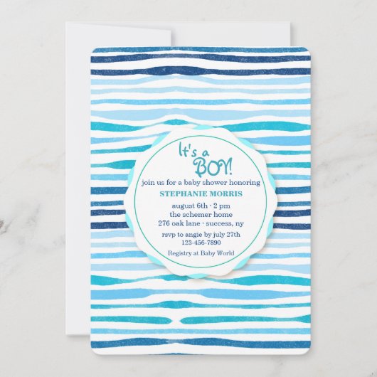 Summer Pattern Baby shower Invitation Kaart (Voorkant)