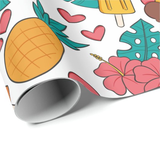 Summer Pattern Cadeaupapier (Rol Hoek)