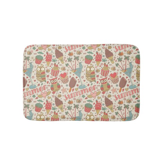 Summer Pattern met Ice Cream Badmat (Voorkant)