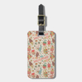 Summer Pattern met Ice Cream Bagagelabel (Voorkant verticaal)