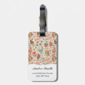 Summer Pattern met Ice Cream Bagagelabel (Achterkant verticaal)