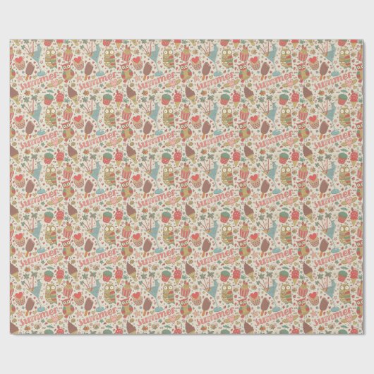 Summer Pattern met Ice Cream Cadeaupapier (Vlak)