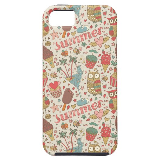 Summer Pattern met Ice Cream Case-Mate iPhone Case (Achterkant)