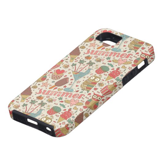 Summer Pattern met Ice Cream Case-Mate iPhone Case (Onderkant)