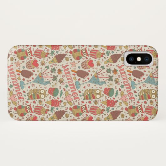 Summer Pattern met Ice Cream Case-Mate iPhone Case (Achterkant (horizontaal))